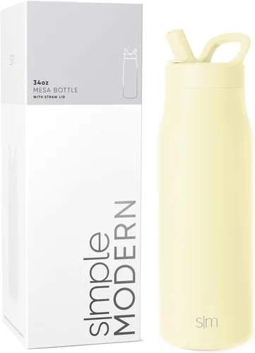 Miniatura 22 de Simple Modern Botella de agua con tapa de pajilla Termo de acero inoxidable aislado Botellas de agua reutilizables para viajes para gimnasio