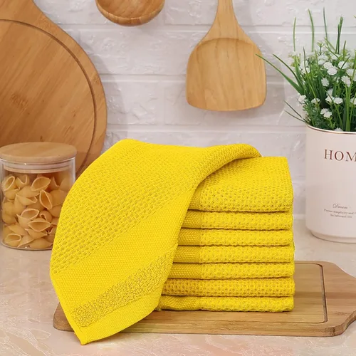 Miniatura 7 de Homaxy Paños de cocina 100% algodón, paquete de 8 – 12 x 12 pulgadas, tejido de gofre, muy suaves y absorbentes, paños de cocina de secado rápido