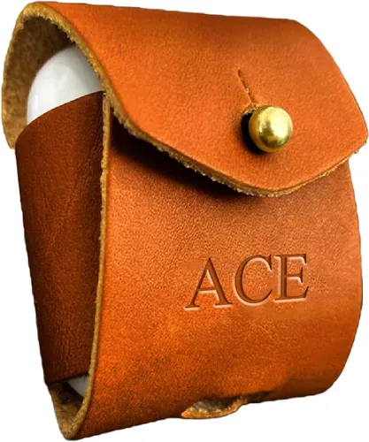 Miniatura 6 de Funda de cuero para Airpods. Soporte para cargador de Airpod personalizado. Funda de carga de cuero para Airpods 1 y 2. Regalo personalizado.