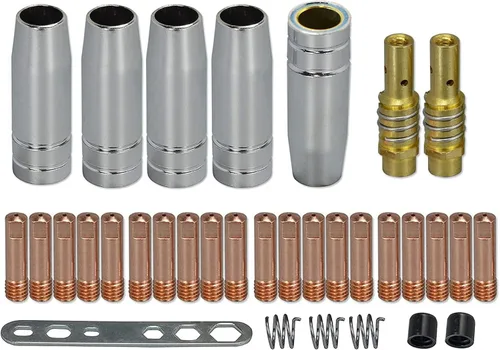 RIVERWELD MIG MAG Puntas de contacto .035 pulgadas 0.035 in M6 140.0177 puntas difusor 002.0078 boquilla de gas cónica cubierta 145.0075 placa