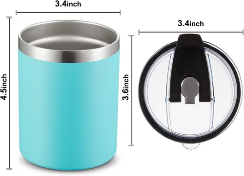 Miniatura 3 de MEWAY Paquete de 8 tazas reutilizables aisladas de acero inoxidable de 12 onzas, taza de café duradera de doble pared, capa en polvo, para café