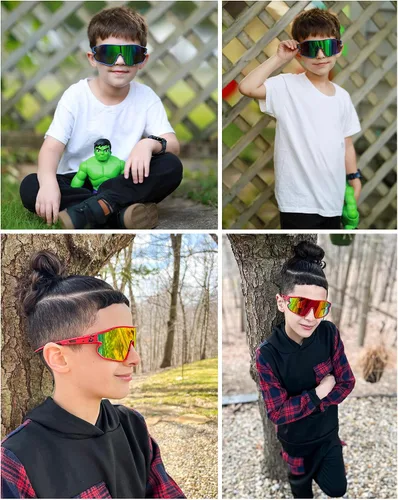 Miniatura 4 de Pro Acme PAK015 - Gafas de sol de béisbol ligeras TR90 con marco UV400 para deportes y ciclismo, para niños y niñas