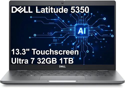 Miniatura 12 de Dell Latitude 5000 5350 Business AI PC Laptop (13.3" FHD, Intel 12-Core Ultra 7 165U vPro, 16GB DDR5 RAM, 1TB SSD), Backlit KB, Fingerprint, 1080p