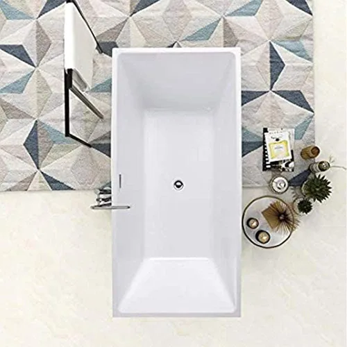 Miniatura 7 de Vanity Art Bañera independiente acrílica de 67 x 32 pulgadas Bañeras de mejoras para el hogar con diseño contemporáneo para remojar y bañarse
