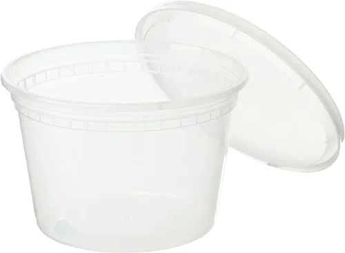 Miniatura 2 de EDI D16050 Contenedores de plástico de 16 onzas con tapas herméticas, aptos para microondas/congelador/lavavajillas, sin BPA, resistentes, a prueba