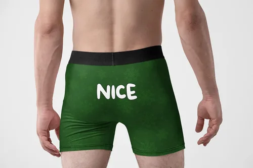 Miniatura 2 de Random Stock Apparel Calzoncillos tipo bóxer divertidos para hombre - Ropa interior divertida de Papá Noel, Rojo