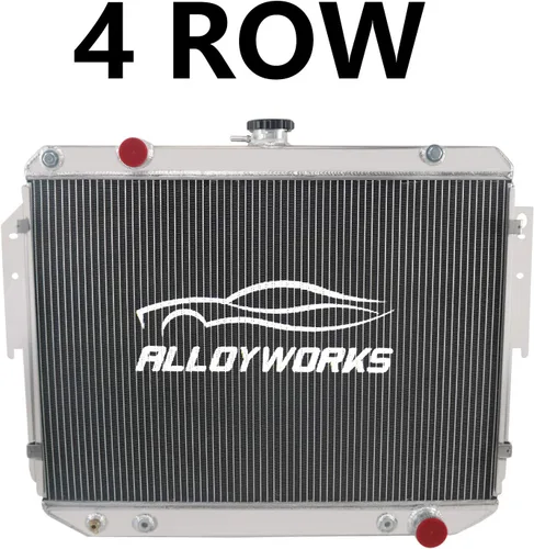 Miniatura 2 de ALLOYWORKS - Radiador de aluminio de 4 filas para Dodge Ram 1984-2003 1500/2500/3500 Van y B150/B250/B350/B1500/B2500/B3500, Dodge Charger 1974