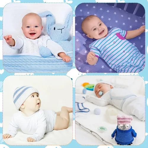 Miniatura 6 de SATINIOR 8 bandas de algodón para el ombligo recién nacido, bandas para el vientre del bebé, cordón umbilical para recién nacido, patrón de dibujos