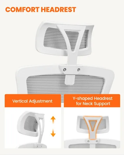 Miniatura 4 de NEO CHAIR Silla de oficina con respaldo alto, silla de malla, cómodo asiento de computadora para juegos con reposacabezas ergonómico ajustable, 2.