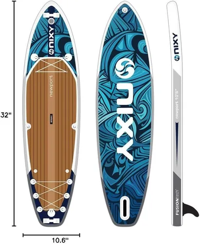 Miniatura 7 de NIXY Newport - Tabla de remo inflable de 10 pies 6 pulgadas, SUP de alto rendimiento, duradero y ligero para todos los niveles de habilidad, Exuma