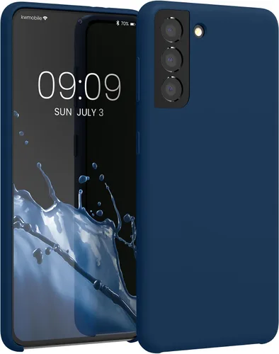 Miniatura 146 de kwmobile Funda compatible con Samsung Galaxy S22 - Funda de silicona TPU con acabado suave - Blue Reef