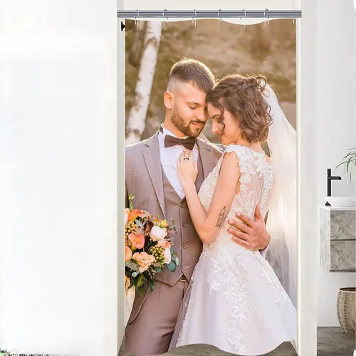 Miniatura 30 de Cortina de ducha personalizada, cortinas de ducha con foto personalizada, cortina de ducha personalizada de 60 x 72 pulgadas, añade tu propia Imagen