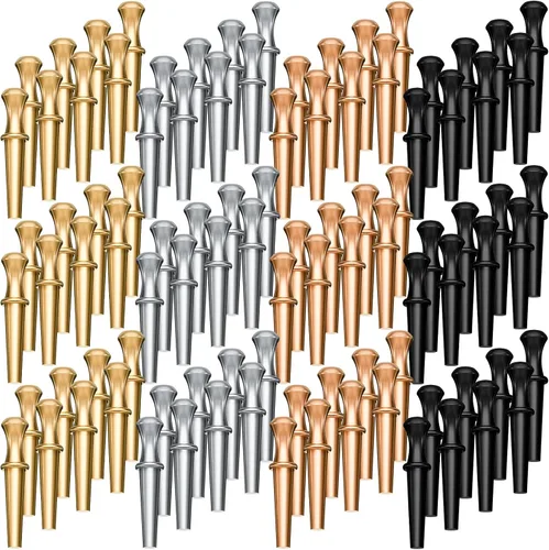 Chivao 96 clavijas de metal para cuna, para mesa de 1/8 agujeros con bolsa de almacenamiento con cordón, diseño cónico con 4 colores, para juego de