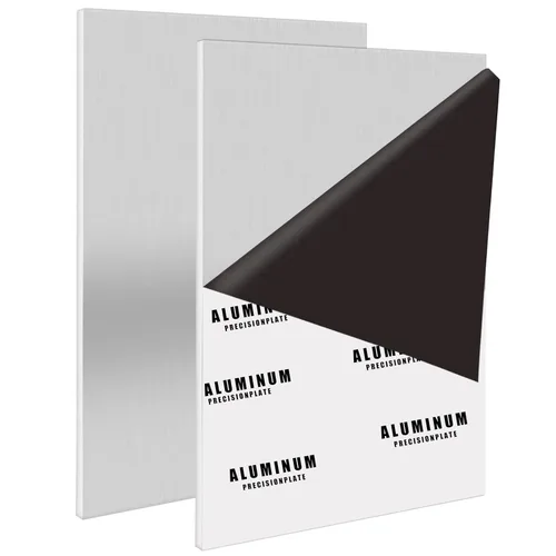 Miniatura 20 de 2 piezas de chapa de aluminio 6061, placas de aluminio resistentes de 12 x 16 x 1/8 pulgadas de grosor con película protectora, placa de aluminio