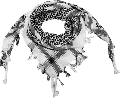 Miniatura 11 de Elu Bufanda Shemagh para hombre - Mujer/100% algodón militar Shemagh Keffiyeh Bufanda Arafat Tactical Desert Rave Bandana para la cabeza