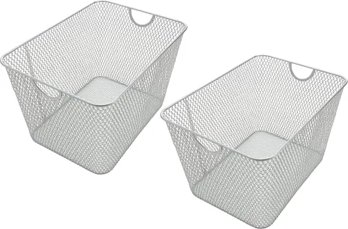 Miniatura 20 de YBM Home Organizador de despensa de cocina, cesta de alambre para estantes, armarios, despensa, encimera, cesta de almacenamiento abierta de malla