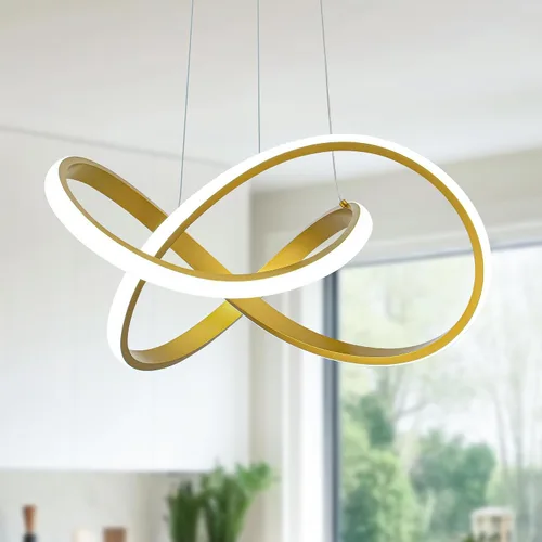 Miniatura 12 de MAYNA Moderno candelabro de anillo para comedor, lámpara colgante LED regulable con control remoto, lámpara irregular para isla de cocina sobre Negro
