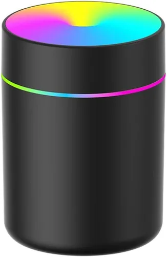 Mini humidificador de escritorio portátil con luz nocturna colorida, apagado automático, 2 modos de niebla, alimentado por USB para automóvil,