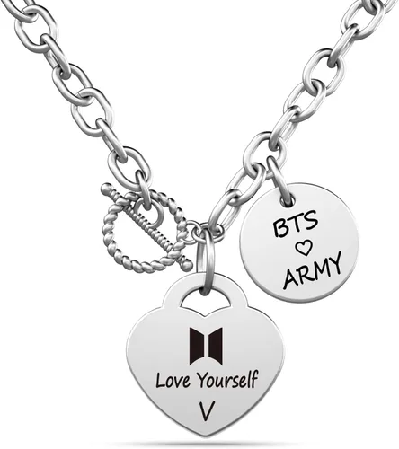 G-Ahora Bangtan Boys Necklace for Girls Kpop Bangtan Boys Bangtan Necklace Bangtan Boys Army Jewelry Bangtan Boys to Love Yourself Army Necklace