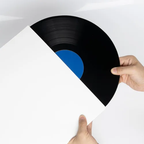 Miniatura 5 de 20 unidades de fundas de vinilo LP de 12 pulgadas - Fundas de cartón blanco de 350 g/m², álbum en blanco para fundas exteriores, sin agujero