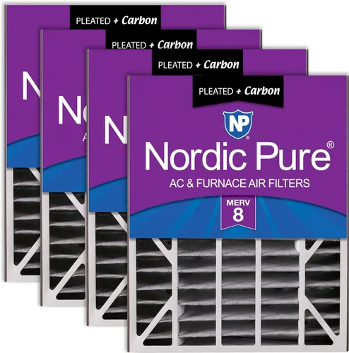 Miniatura 45 de Nordic Pure 20x25x5 (tamaño real: 19 3/4 x 24 1/4 x 4 7/8) Filtro de CA Air Bear MERV 13 Plus Carbon 4 Pack