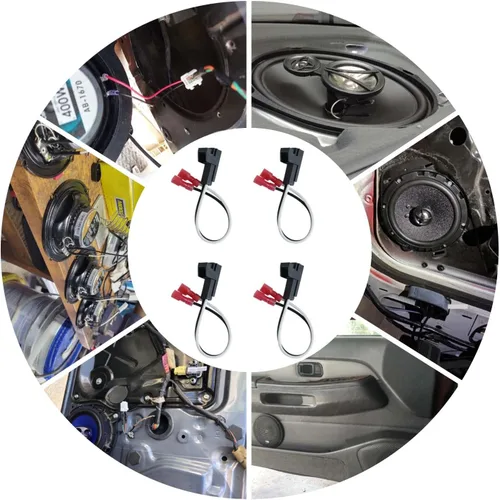 Miniatura 3 de Paquete de 4 arneses de altavoz de repuesto para GM Motors Buick Cadillac Chevy Oldsmobile Adaptador de arnés de cableado de altavoz de puerta