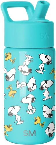 Miniatura 50 de Simple Modern - Botella de agua para niños Summit con tapa con pajilla Taza de acero inoxidable aislada de 14 onzas de Marvel Spider Man