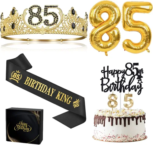 Miniatura 25 de Regalos de cumpleaños número 17 para niño, decoraciones de cumpleaños número 17 para niños, suministros de decoración de fiesta, incluyendo corona