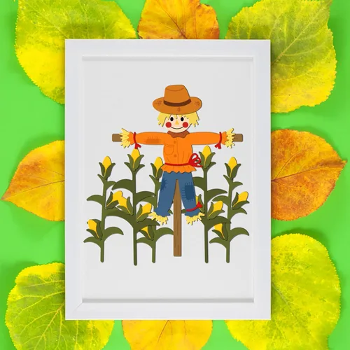 Miniatura 2 de GLOBLELAND Troqueles de corte de espantapájaros de Halloween para bricolaje, álbumes de recortes, metal, cosecha, otoño, cosecha, troqueles, día