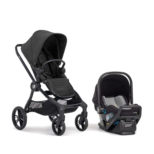 Baby Jogger® City Sights® - Sistema de viaje - Cochecito convertible con asiento de coche infantil City GO incluido, color negro intenso