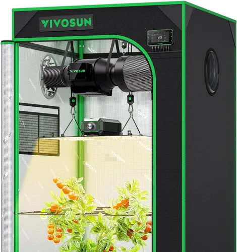 Miniatura 2 de VIVOSUN GIY - Sistema de tienda de cultivo inteligente 2 x 2, kit de tienda de cultivo integrado con WiFi, con ventilación y circulación automática