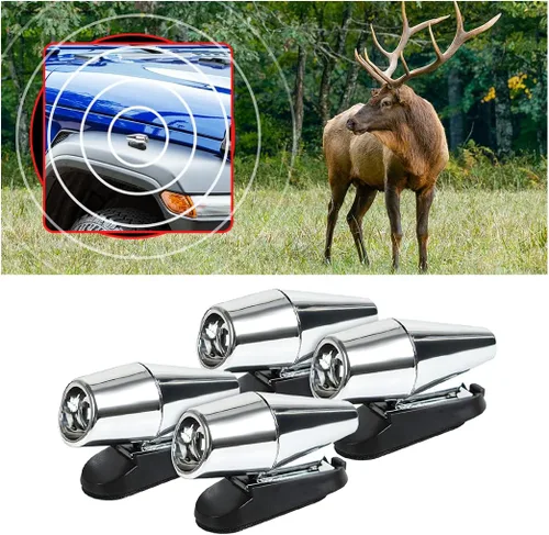 Miniatura 9 de 8sanlione Silbato de advertencia de ciervos para automóvil con cintas adicionales, paquete de 4 dispositivos repelentes de silbatos de ciervos