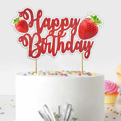 Miniatura 11 de Suprmn Decoración para Pastel de Cumpleaños – Decoración de Fiesta Temática para Niños – Decoración para Pastel con Purpurina de Calidad Premium
