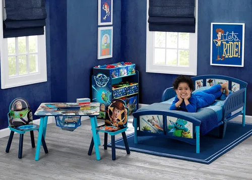 Miniatura 4 de Delta Children Juego de mesa y silla para niños con almacenamiento (2 sillas incluidas), ideal para artes y manualidades, merienda y Disney/Pixar