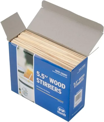Miniatura 6 de Royal 1000 agitadores de madera para bebidas de café, 5.5 pulgadas