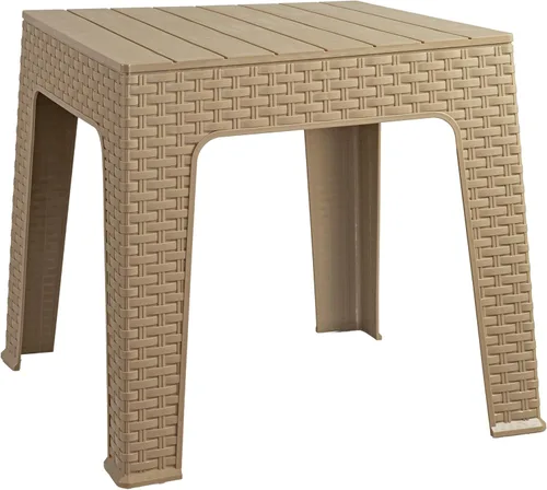 Miniatura 19 de Sunnydaze Adirondack - Mesa auxiliar pequeña para exteriores para elementos esenciales de balcón, mesa auxiliar cuadrada de plástico para patio