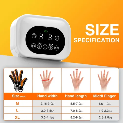 Miniatura 2 de Equipo de rehabilitación de manos, Guantes de terapia para dispositivo de recuperación de mano de accidente cerebrovascular, Guante