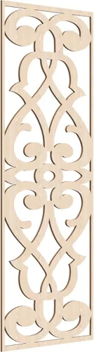 Miniatura 111 de 9 3/8"W x 24 3/8"H x 1/4"T Bellaire Decorativos Paneles de pared de madera calado, abedul