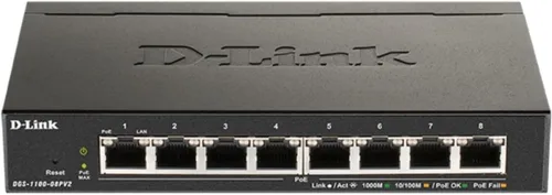 Miniatura 11 de D-Link Conmutador Ethernet gestionado inteligente Gigabit de 5 puertos, L2, VLAN, QoS, IGMP Snooping, LAG, interfaz de usuario web, metal resistente