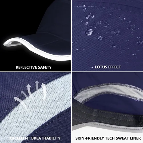 Miniatura 6 de GADIEMKENSD Sombrero reflectante plegable para exteriores, diseño sin estructura, protección solar UPF 50+, sombreros deportivos para mujeres