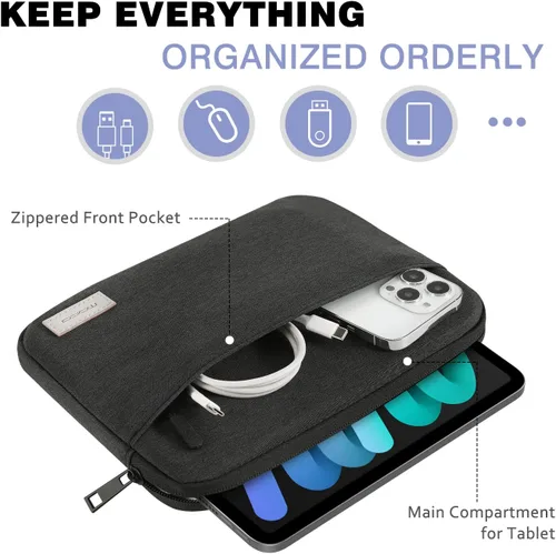 Miniatura 5 de MoKo Funda para Tablet de 7-8 Pulgadas, Estuche de Transporte Compatible con Nuevo iPad mini (A17 Pro) 8.3" 2024, iPad mini 6 / iPad mini 5 / iPad