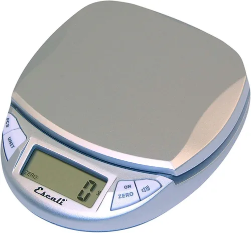 Escali Pico N115S - Báscula de oficina, funcionalidad de tara, diseño compacto, pantalla digital LCD, capacidad de 11 libras, color plata/gris