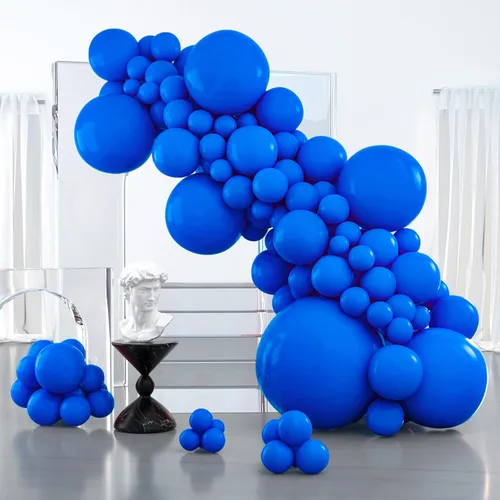 Miniatura 161 de PartyWoo Globos de color azul pizarra, 100 unidades, diferentes tamaños, paquete de 18, 12, 10, 5 pulgadas, azul marino, azul polvoriento, bohemio