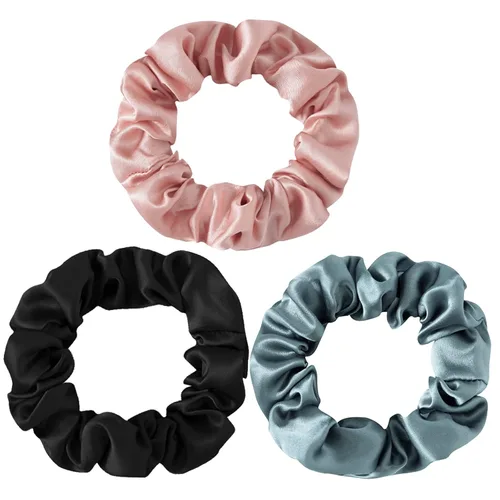 Miniatura 10 de Lazos para el cabello de seda de morera, prevención del encrespamiento y sin daños, accesorios para dormir y noche para mujeres (albaricoque)