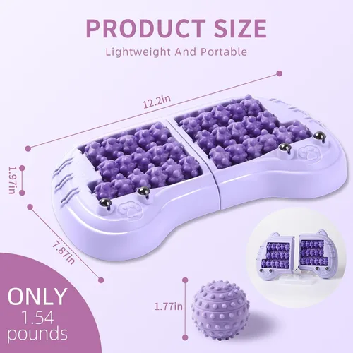 Miniatura 2 de Masajeador de pies para alivio de la fascitis plantar, rodillo de pies con bola de masaje, masaje de pies para aliviar el dolor de neuropatía
