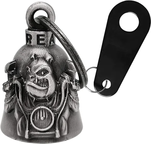 Miniatura 22 de Dream Apparel Campana de motocicleta Guardian Angel Drive Away Gremlin, campana de motociclista para hombres y mujeres, regalo de buena suerte