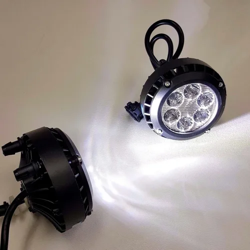 Miniatura 6 de LEDIN Compatible con GMC Sierra 2014-2015 con parachoques delantero LED integrado, luces antiniebla transparentes, par de biseles