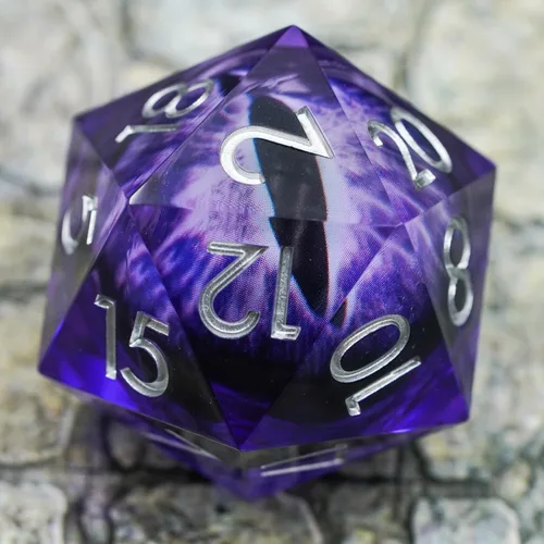 Miniatura 10 de Dados de mazmorras y dragones D20,3.346 in Dragon Eye D20,Dados de núcleo líquido para TTRPG