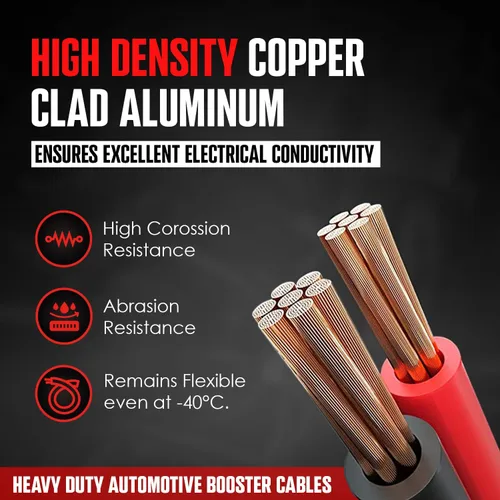 Miniatura 2 de K KRIËGER Cables de puente para batería de automóvil, cables de refuerzo automotrices resistentes para arrancar baterías muertas o débiles con bolsa