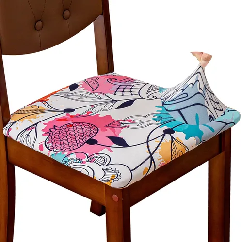 Miniatura 11 de Fundas de asiento para silla, juego de 6, fundas elásticas negras para silla de comedor cuadradas, extraíbles y lavables, protector de asiento